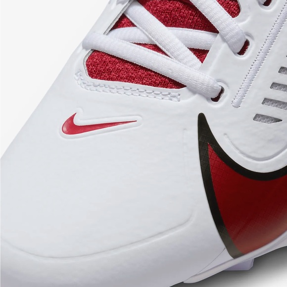 Nike Vapor Edge Pro 360 2 Football Cleats White Crimson Red FJ1581160 Mens Sz 12 - Picture 8 of 9